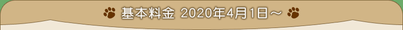 基本料金 2020年4月1日~